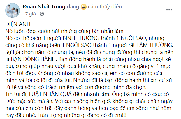 Đạo diễn Nhất Trung đăng đàn nói một diễn viên mắc "bệnh ngôi sao"