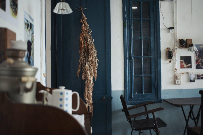 Những góc siêu vintage với tông màu xanh xám. Ảnh: The Little Plan