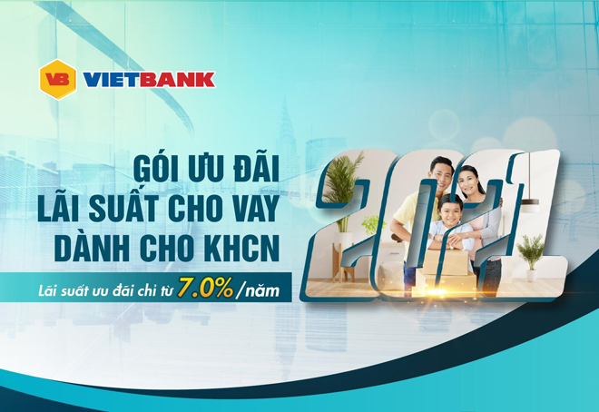 Khách hàng được ưu đãi lãi suất chỉ từ 7%/năm tại Vietbank - 1