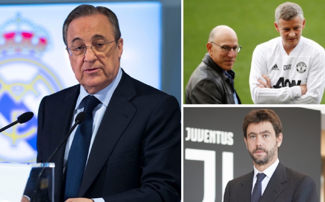 Florentino Perez (Chủ tịch Real),&nbsp;Joel Glazer (Đồng Chủ tịch MU) và&nbsp;Andrea&nbsp;Agnelli (Chủ tịch Juventus) là những người đứng đầu bộ máy lãnh đạo Super League