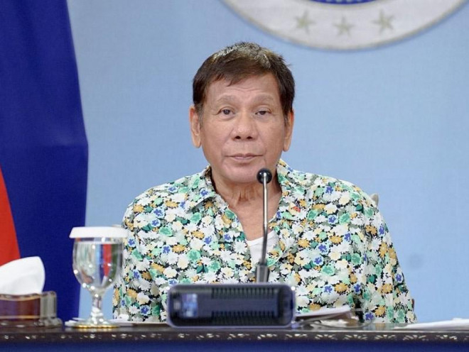 Tổng thống Philippines Rodrigo Duterte phát biểu hôm 19-4. Ảnh: PNA