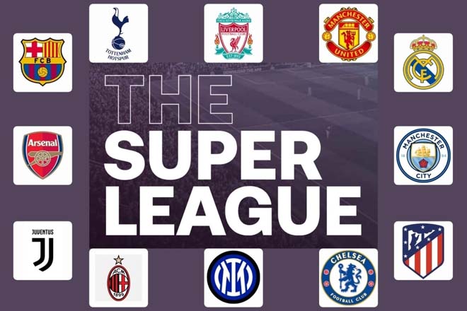 Super League có sự tham dự của 12 đội bóng lớn bậc nhất châu Âu