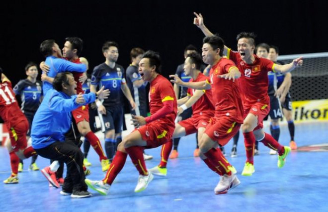 Futsal Việt Nam từng loại đội bóng mạnh Nhật Bản để dành suất dự VCK FIFA World Cup 2016.