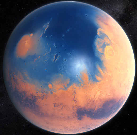 Sao Hỏa "sống được" 3 tỉ năm về trước - Ảnh đồ họa từ NASA