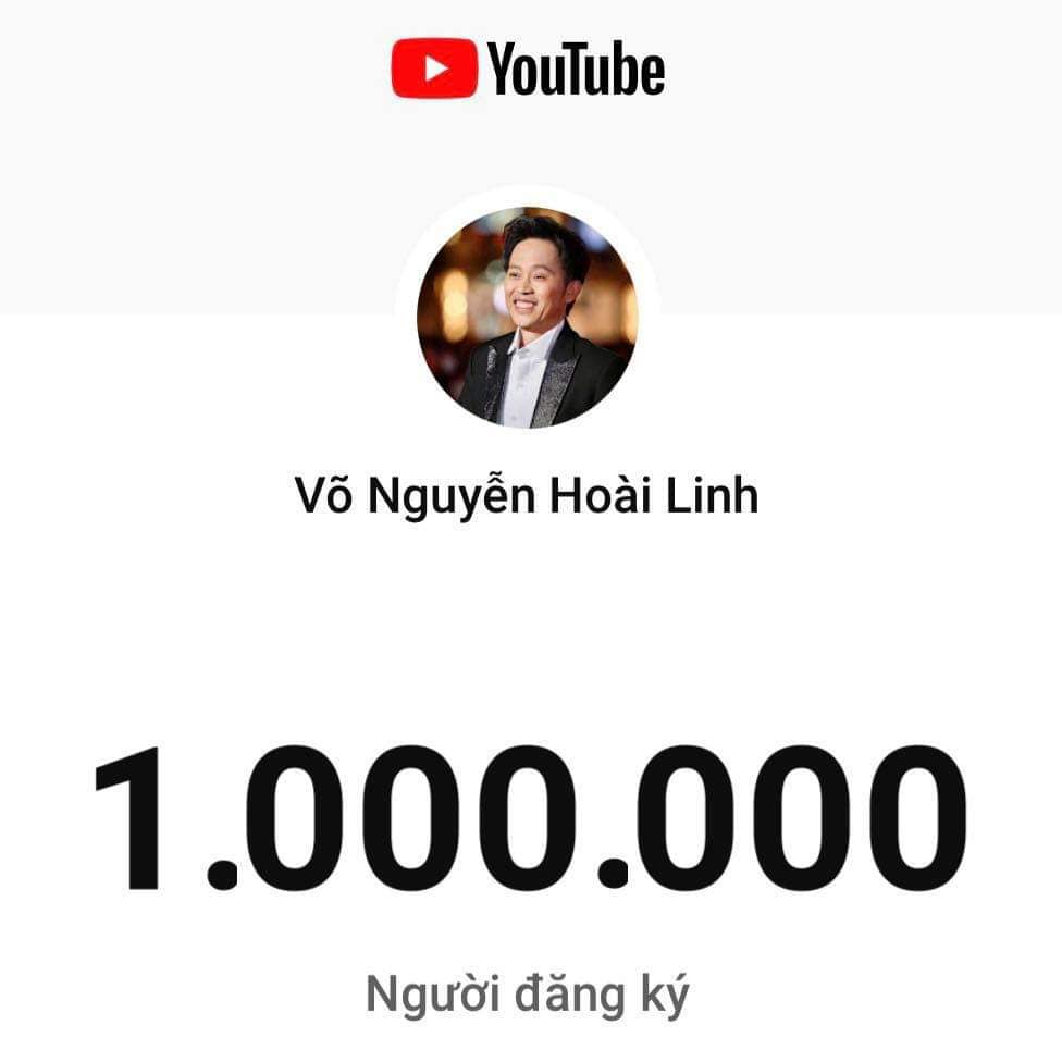 Kênh YouTube của nghệ sĩ Hoài Linh đạt nút vàng với 1 triệu người đăng ký theo dõi