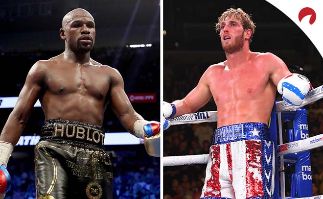 Mayweather (trái) liệu có đấu Jake Paul?