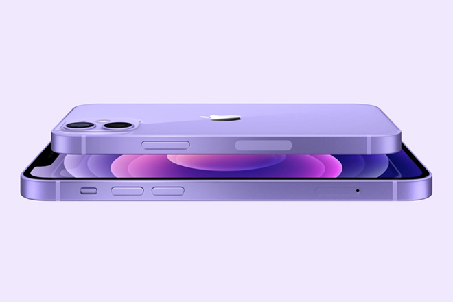 iPhone 12 và 12 mini màu Tím không đi kèm cáp USB-C to Lightning mới.