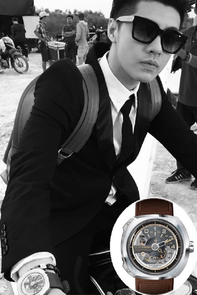Chiếc đồng hồ có giá hơn 110 triệu đồng của Noo Phước Thịnh.
