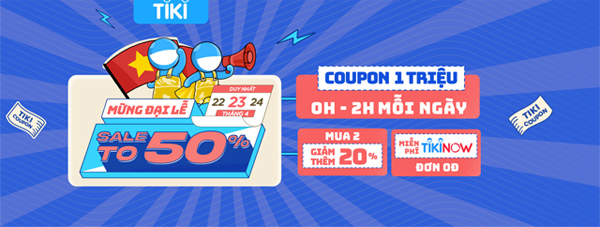 Mừng 30/4 và 1/5, Tiki “chơi lớn” khai hội sale khủng đến 50% - 1