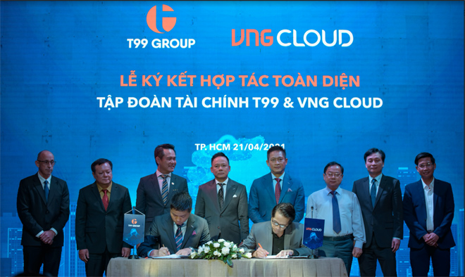 Tập đoàn Tài chính T99 và VNG Cloud lý kết hợp tác toàn diện tại chuỗi sự kiện Hợp tác Phát triển Công Nghệ - Tài chính ngày 21/04/2021 tại Tp.HCM