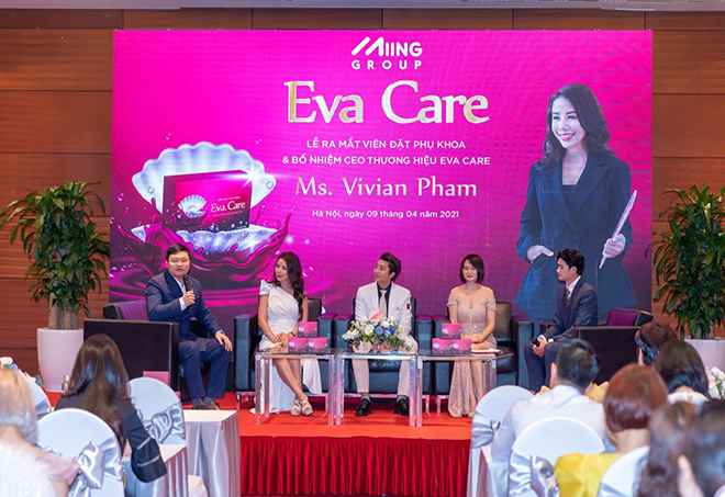 Lễ ra mắt Viên đặt phụ khoa Eva Care và bổ nhiệm tân CEO thương hiệu Eva Care cho doanh nhân Vivian Phạm được tổ chức ngày 9/4 vừa qua.