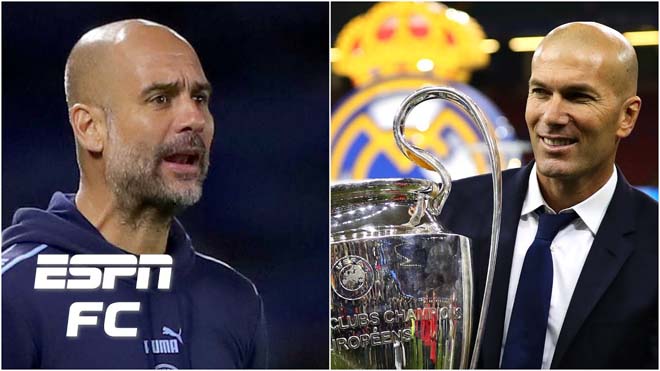 Hai HLV Pep Guardiola và Zidane đều đã có cúp bạc Champions League