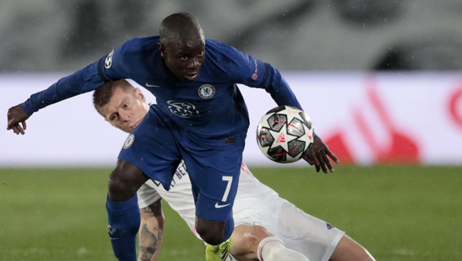 Kante đã "bao thầu" cả tuyến giữa Real Madrid giúp Chelsea có lợi thế lớn trước trận lượt về