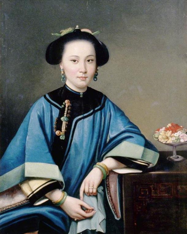 Phác họa hình ảnh cung nữ thời phong kiến Trung Hoa.