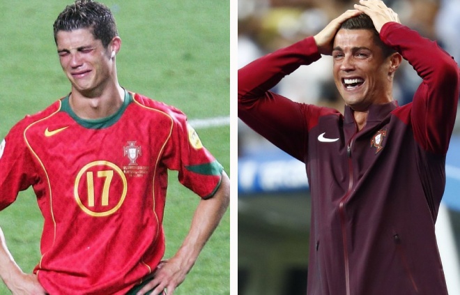 Hai thái cực trái ngược của Ronaldo ở Euro 2004 và Euro 2016