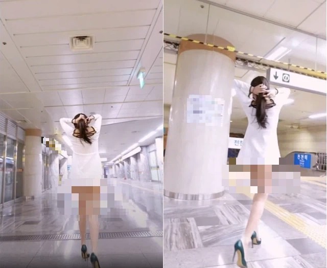 Người đẹp Hàn Quốc đăng tải clip thả rông ở tàu điện ngầm, kỉ niệm 1 năm gắn bó với công việc Youtuber nhưng bị người hâm mộ đồng loạt report.