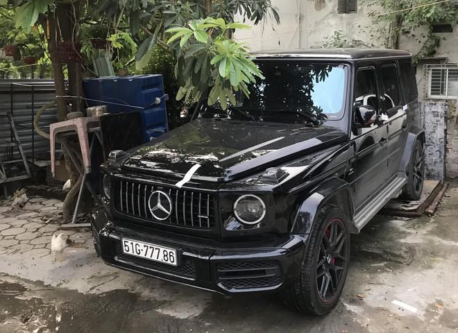 Chiếc Mercedes G63 đang bị tạm giữ - Ảnh: HM