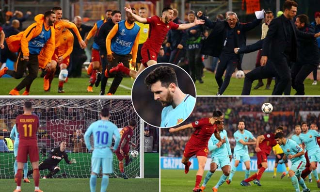 Roma từng ngược dòng kỳ vĩ đánh bại Barca 3-0 ở Champions League 2017/18