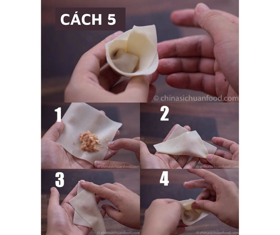 6 cách gói hoành thánh đơn giản nhưng kích thích vị giác - 5