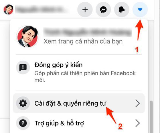 Truy cập vào phần cài đặt Facebook trên máy tính. Ảnh: MINH HOÀNG