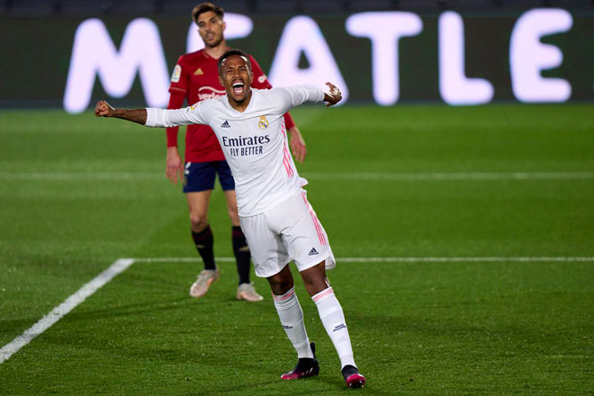 Người hùng bất ngờ giúp Real Madrid vượt khó trước Osasuna là trung vệ Eder Militao