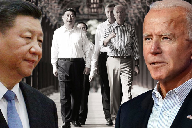 Chủ tịch TQ Tập Cận Bình (trái) và Tổng thống Mỹ Joe Biden (phải). Ảnh: FINANCIAL TIMES