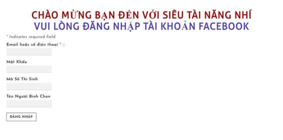 Không khó để nhận ra đây chỉ là trang đăng nhập giả mạo (font chữ lỗi, thiết kế sơ sài…). Ảnh: TIỂU MINH