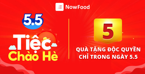 5 quà tặng ưu đãi độc quyền chỉ có trên NowFood “Tiệc chào hè 5.5” - 1