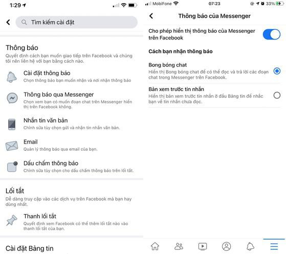 Cách kích hoạt tính năng Chat heads (bong bóng chat) trên iPhone. Ảnh: MINH HOÀNG