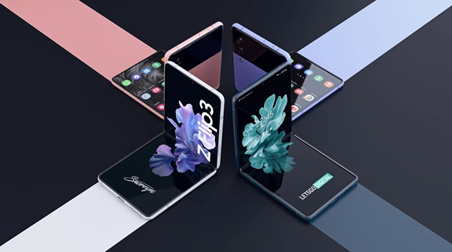 Ảnh concept Galaxy Z Flip 3.