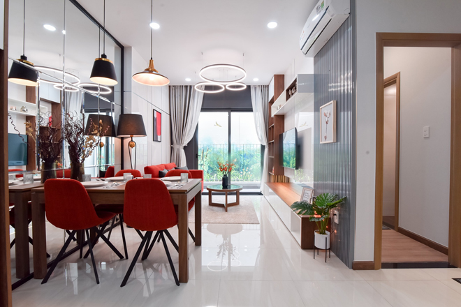 Hình ảnh căn hộ mẫu Bcons Sala thực tế
