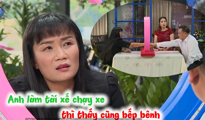 Kết thúc cuộc hẹn, sau khi cả hai nắm tay truyền cảm xúc, bà mẹ hai con từ chối bấm nút với anh tài xế hiền lành với lý do “Mình thích người khoảng 40-50 tuổi, người phụ nữ bằng tuổi sẽ cứng hơn và già hơn. Anh ấy làm tài xế chạy xe thấy cũng thấy bấp bênh”.