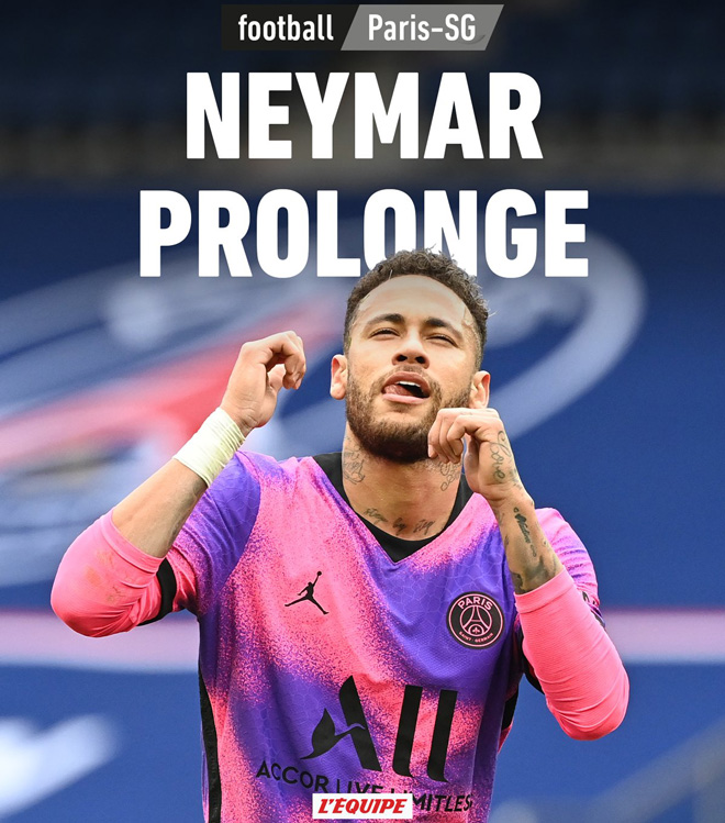L'Equipe đưa tin Neymar và PSG chuẩn bị ký hợp đồng mới