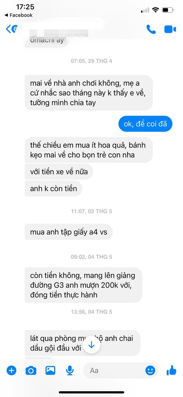 Người bạn trai luôn vòi vĩnh, xin xỏ đủ thú từ đồ ăn, thẻ điện thoại, tiền đóng học,... mà không bao giờ chịu trả tiền.