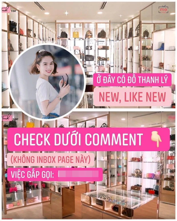 Bài đăng thanh lý đồ của Ngọc Trinh