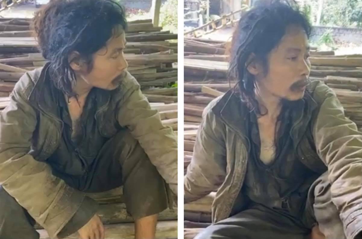 Hình ảnh người đàn ông vô gia cư được chị Tuyết chia sẻ lên TikTok.