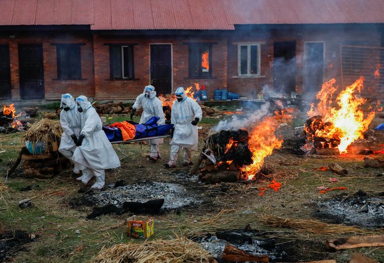 Một khu hỏa thiêu ở Nepal. Ảnh: Reuters