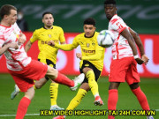 Bóng đá - Video Leipzig - Dortmund: Sancho, Haaland đua nhau tỏa sáng, đại tiệc 5 bàn