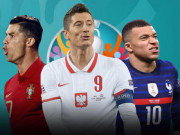 Bóng đá - &quot;Dải ngân hà&quot; Euro 2021: Ronaldo đấu Mbappe, &quot;đại pháo&quot; Kane so tài Lewandowski