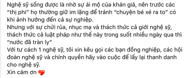 Nghệ sĩ Kiến An phản ứng vì cách nói của bà Phương Hằng với giới nghệ sĩ