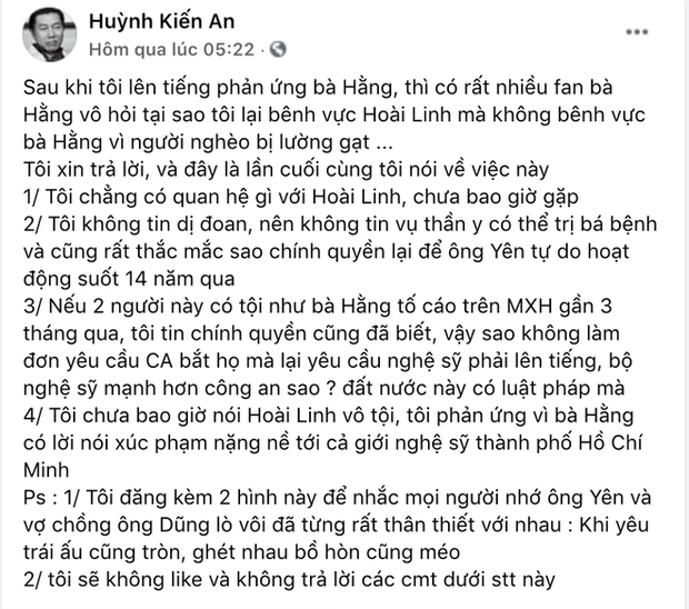 Nam diễn viên lên tiếng giải thích cụ thể về quan điểm của mình