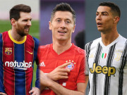 Bóng đá - Cuộc đua Chiếc giày vàng: Ronaldo gọi - Messi trả lời, vẫn &quot;hít khói&quot; Lewandowski