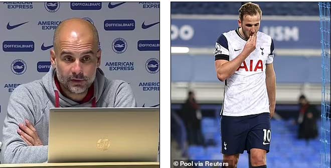 HLV Pep Guardiola từ chối nói về khả năng Man City chiêu mộ Harry Kane hè này với giá sốc 150 triệu bảng