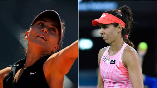 Paula Badosa (trái) hạ gục Mihaela Buzărnescu để tiến vào tứ kết giải WTA Serbia Open