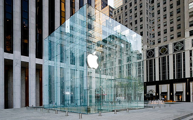 Cửa hàng Apple Store hình lập phương.