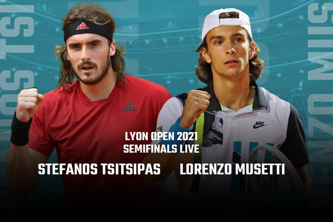 Tsitsipas vượt khó khi đối đầu "hiện tượng" Musetti ở bán kết Lyon Open năm nay