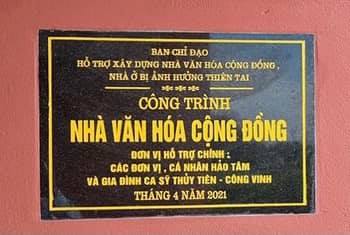 Biển đề tại nhà văn hóa cộng đồng