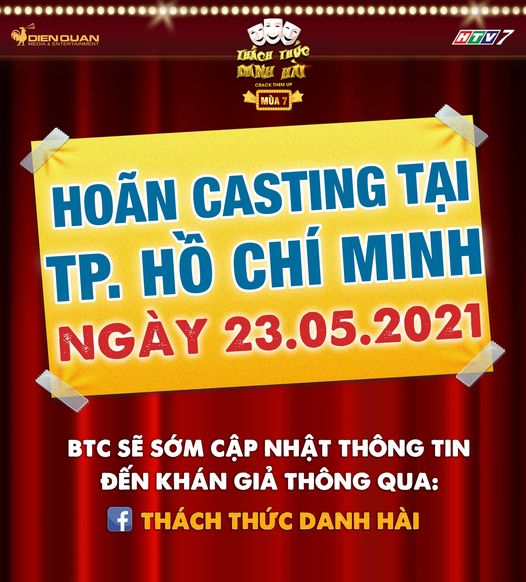 Chương trình phải tạm hoãn casting tại TP. HCM vì tình hình dịch Covid