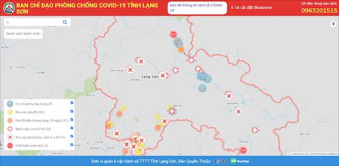 Các thông tin dịch tễ trên bản đồ CovidMaps của Lạng Sơn do Sở Y tế cung cấp theo thời gian thực và Sở TT&amp;TT cập nhật liên tục trên phần mềm để bảo đảm cung cấp thông tin cho cộng đồng, người dân nhanh chóng, kịp thời.