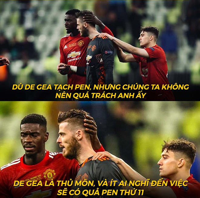 De Gea cũng không ngờ phải đến lượt mình lên đá pen.